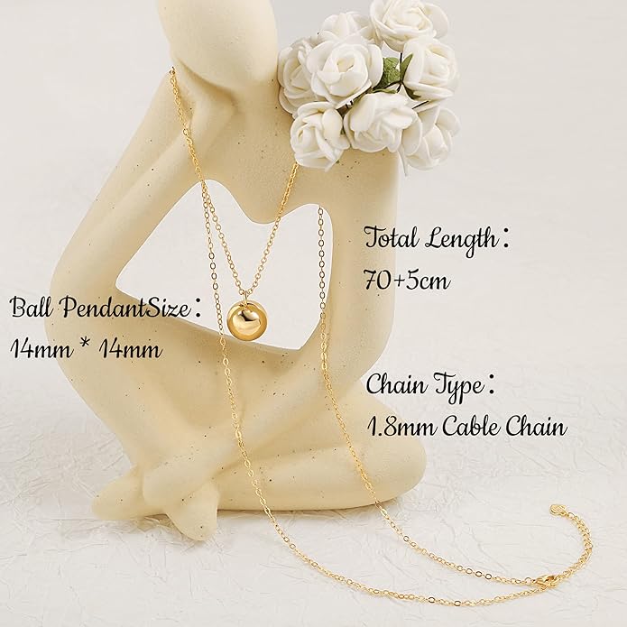 CANEVINKA 18K Gold Plated Pendant Long Chain Necklace Sweater Necklace Fashion Jewelry for Women