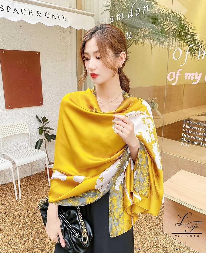 Hioyiwse Shawl Scarf For Women Lightweight Scarves Floral Pattern Formal Evening Dressesformal Shawl Summer Wraps