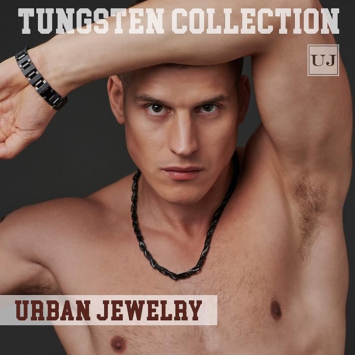 Urban Jewelry Astro Snake 18K Gold plated/Stainless steel Men's Heavy Weight Tungsten Carbide Base Link Necklace Chain