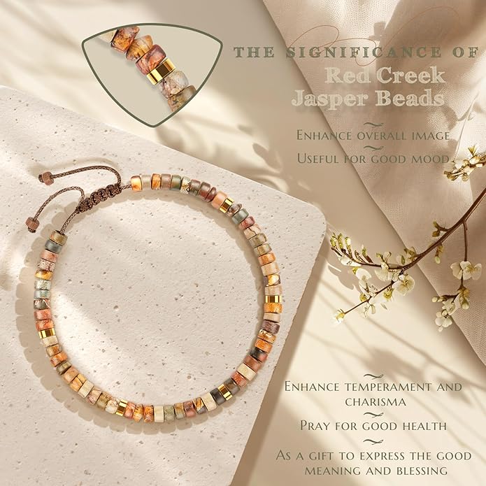 30th 40th 50th 60th 70th 80th Birthday Gifts for Women, Natural Stone Bracelet Birthday Gifts for Mom Daughter Grandma Sister Friends Coworker