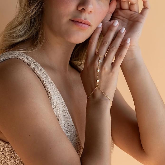 Gold Bracelets for Women Non Tainish,Dainty Bracelets Stack for Women Trendy, Gold Plated Cuff Bracelets Stack With Beaded Cuban Paperclip Snake Rope Bangle Hand Chain Jewelry Gifts for Women
