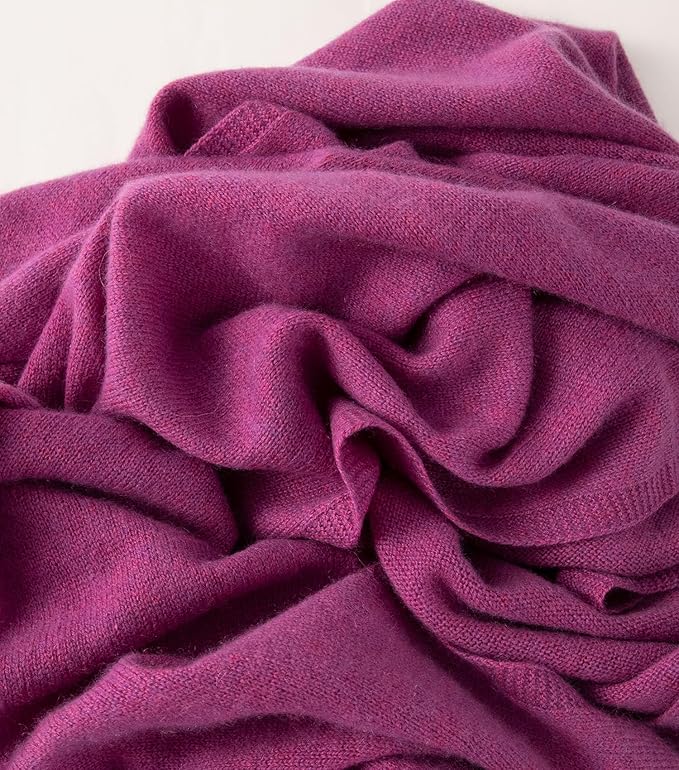 ENETIX Women's Cashmere Wool Oversized Shawl Wrap, Solid Color Pashmina Ultra Soft Stole Scarf for Women with Gift Box
