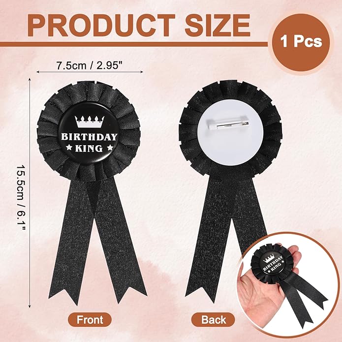 uxcell Blank Award Ribbon Prize, Party Badge Brooch Badge Brooch Pin for Women Men Colorful Satin Corsage Fabric Birthday Award Ribbon Party Tinplate Decorations