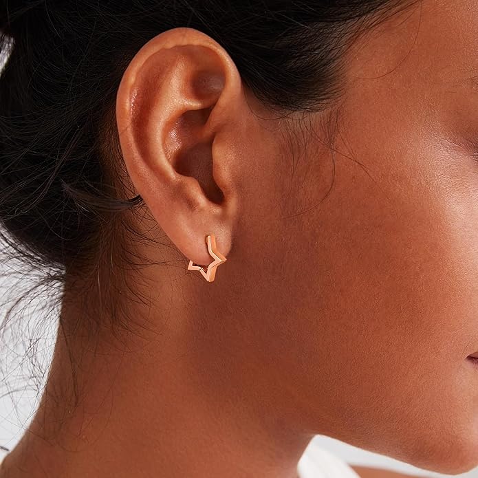 Gacimy Gold Huggie Hoop Earrings for Women 14k Gold Plated, Small Hoop Earrings for Women, 1/2 Inch Yellow Color Earrings for Women