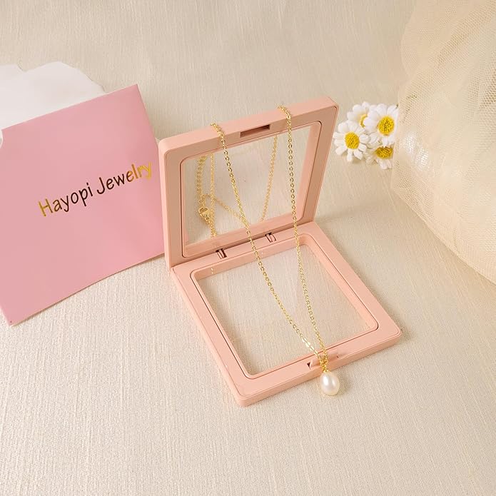 Pearl Necklace for Women Trendy,14k Gold Plated Necklace Dainty Wedding Necklace Small Cute Choker Necklace Beaded Lariat Drop Necklace Vintage Waterproof Jewelry for Women Gold Jewelry Fashion Gifts