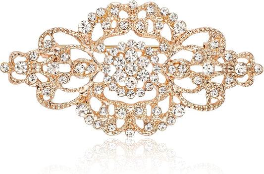 HAISWET Vintage Wedding Bridal Crystal Art Deco Rhinestone Brooch Pin