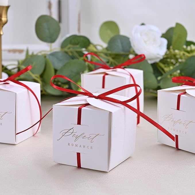 LEEQE Double Face Red Satin Thin Ribbon 1/8 inch X 50 Yards Polyester Red Ribbon for Gift Wrapping Very Suitable for Weddings Party Hair Bow Invitation Decorations and More
