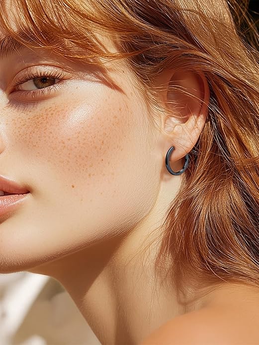Silvora 925 Sterling Silver Small Hoop Earrings for Women Huggie Earrings Hypoallergenic Cartilage Earrings Tiny Hoops 6mm/8mm/10mm/12mm/14mm/16mm/18mm/20mm