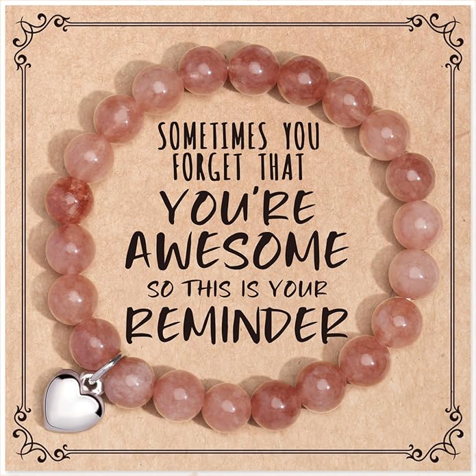 jewelrycard Sometimes You Forget Your Awesome Bracelets for Women, Birthday Christmas Gifts for Women Stocking Stuffers for Teen Girl Gifts Trendy Stuff, Inspirational Jewelry for Women Girls