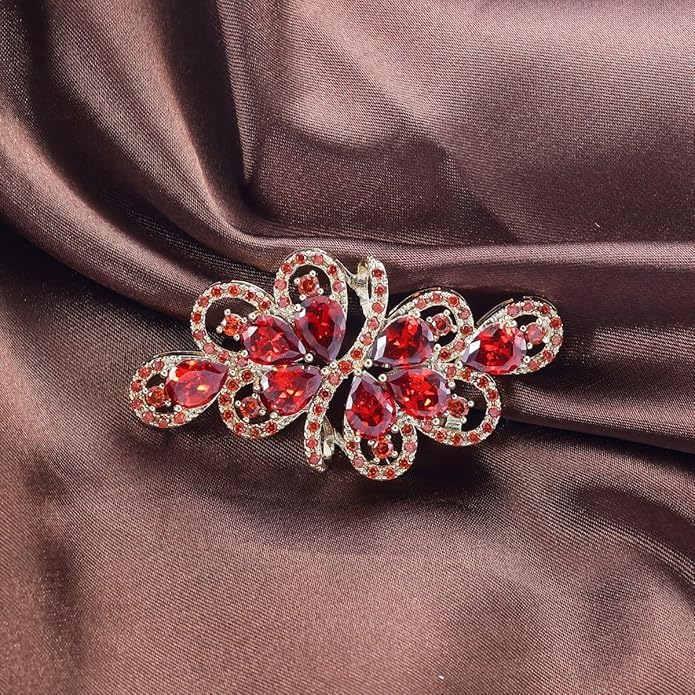 YOQUCOL Cubic Zirconia Crystal Rhinestone Wedding Brooch Pin for Women Brides Jewelry