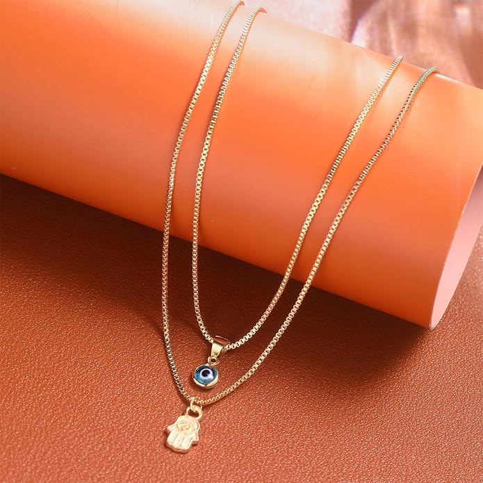Long tiantian Evil Eye Necklace for Women Men Necklace Evil Eye Jewelry Blue Turkish Glass Leather Rope Pink Lucky Protection Necklace Jewelry Valenty Day Gifts for Men Women