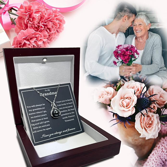 MGOOL Great Grandma Gifts 925 Sterling Silver Pearl Pendant Necklace For Grandma Jewelry Birthday Christmas Mother’s Day Gifts For Nana