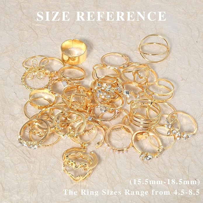 CHICUTIE Gold Knuckle Rings Set For Women Stackable Joint Finger Midi Rings Dainty Cubic Crystal Zirconia Simple Hollow Twist Cute Rings Pack Jewelry Gift