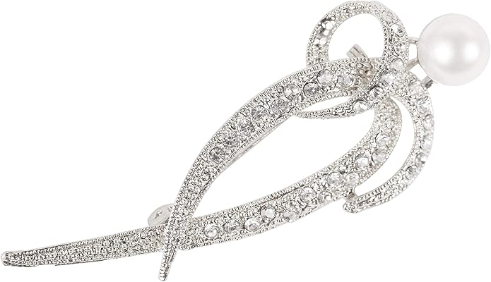 Touchstone Indian Bollywood Handcrafted Designer Jewelry Brooch Lapel Pin in Gold Or Silver Tone for Women.