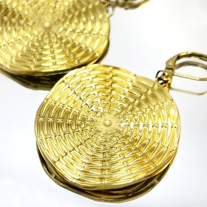 Silver Round Hoop Earrings for Women,18K Gold Hypoallergenic, Tarnish-Resistant, Vacation, Chunky & Gold Plated Dangle Earrings, Trendy Statement Jewelry Gift Idea