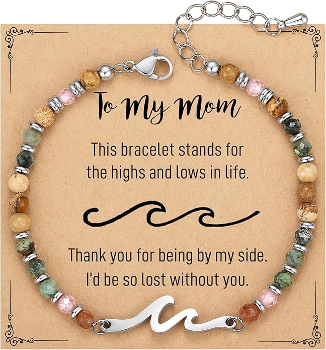 TONY & SANDY Friend Gifts for Women, Stocking Stuffers for Women, Sister Gifts from Sister, Wave Bracelet, Birthday Gifts for Woman, Bestie Friendship Bracelets, Unique Gifts for Her