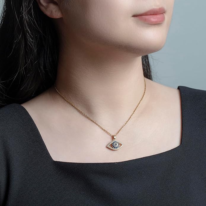18k Gold Plated Necklace for Women Trendy Dainty Charm Evil eye Italian horn hummingbird starfish seashell bow elephant snake butterfly ladybug PendentMinimalist Delicate Jewelry for Women