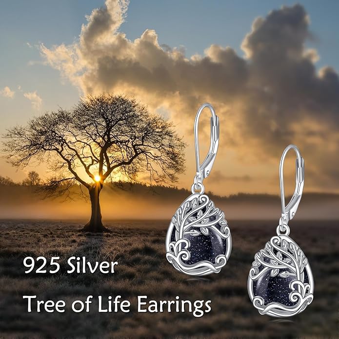 Moonstone Filigree Drop Dangle Teardrop Earrings 925 Sterling Silver Moonstone Leverback Earrings for Women Jewelry Gifts