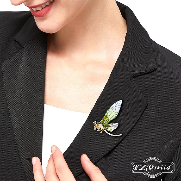 Brooches For Women ，Cubic Zirconia Dragonfly Brooch Pins For Women ，Dragonfly Broach ，Cubic Zirconia Broach