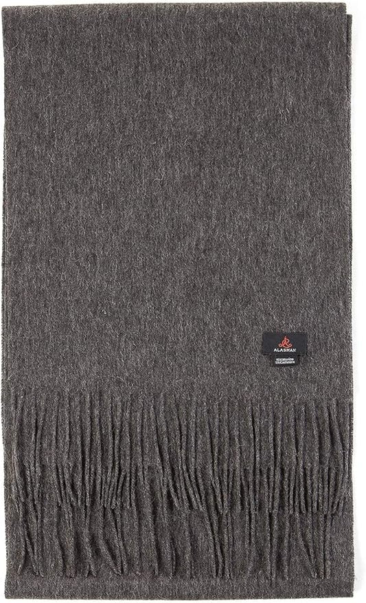 Alashan Cashmere Ultra-Fine Merino Wool and Cashmere Blend Woven Scarf -Luxe fabric-Lightweight- 72" x 12"