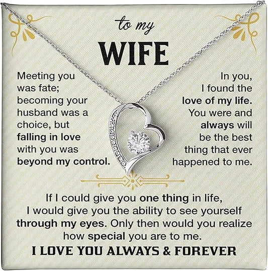 To My Future Wife Necklace - Promise Necklace For Her, Fiance Gifts For Her, Birthday Gifts For Future Wife With Message Card, To My Soulmate Necklace For Women Women Romantic Jewelry With Message Card, Gift Box