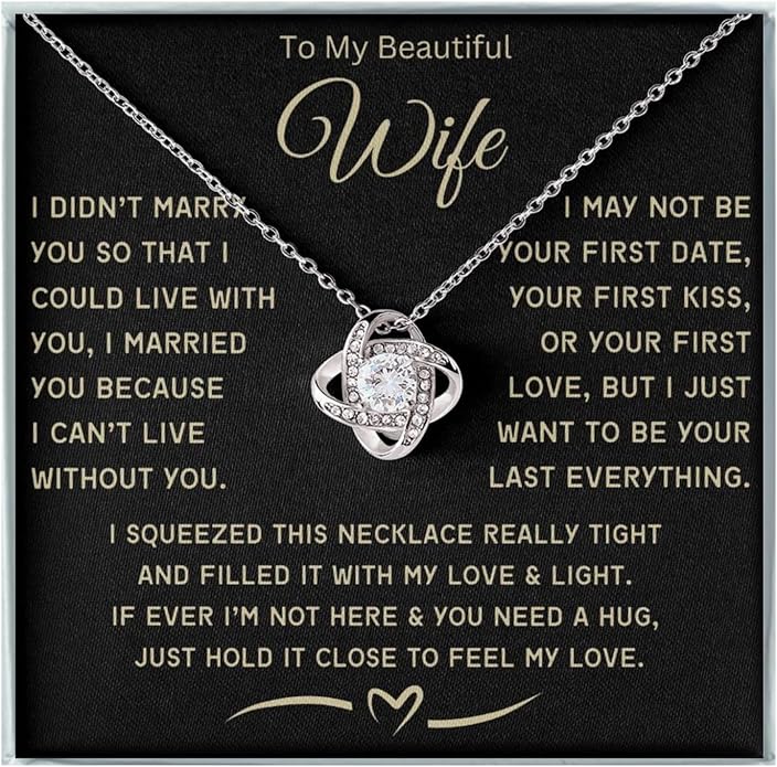 To My Soulmate Necklace For Women, Soul Mate Jewelry for Women, Future Wife Gifts, To My Wife Necklace from Husband, Gifts for Girlfriend, Pendant With Message Card