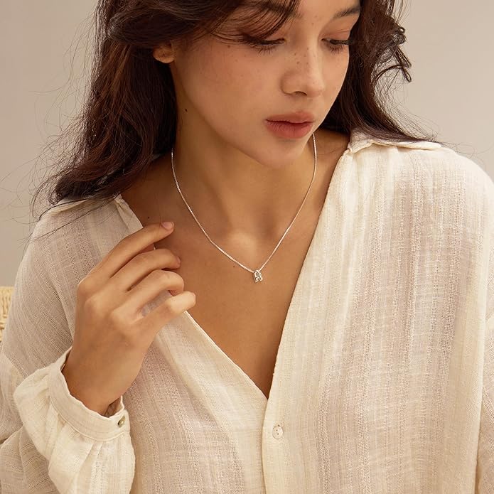 Bubble Gold Letter Necklace for Women, 14k Gold Plated Balloon Initial Necklace, Dainty Gold Necklace for Women, Personalized Bubble Pendant Name Necklace, Fashion Accessories Trendy Jewelry