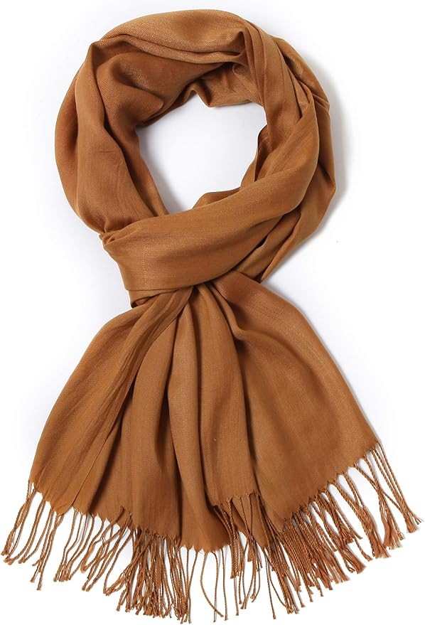 Cindy & Wendy Pashmina Shawls and Wraps Large Scarfs for Women Wedding Party Bridal Long Fashion Solid Shawl Wrap Fringes