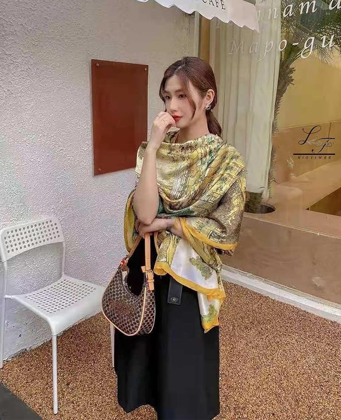 Hioyiwse Shawl Scarf For Women Lightweight Scarves Floral Pattern Formal Evening Dressesformal Shawl Summer Wraps