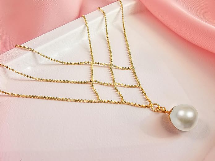 Gifts For Wife Wedding Anniversary - mothers day gifts for wife - AAA+ Real Pearl Necklaces For Women (18k Gold Platting 925 Sterling Silver) mothers necklace ideas Birthday Freshwater Pearl Necklace