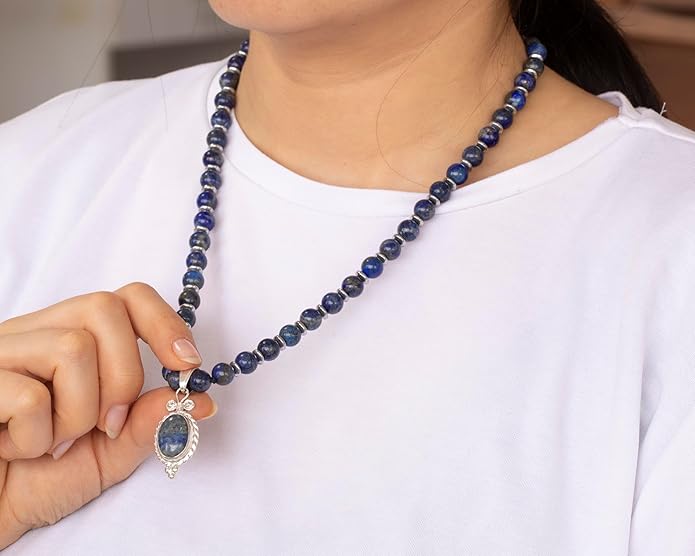 Natural Carnelian Agate Silver Pendant, Genuine Black Onyx Beaded Necklace, Gemstone Strong Necklace, 18x13 Cabachon, Fashion Dainty Jewelry, Healing Crystal Chakra Necklace, Minimalist Necklace