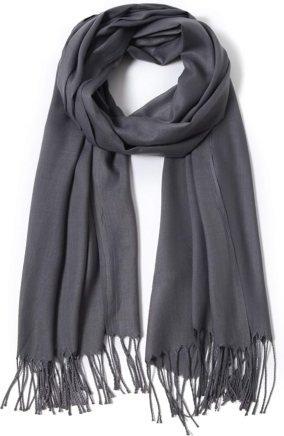 Cindy & Wendy Pashmina Shawls and Wraps Large Scarfs for Women Wedding Party Bridal Long Fashion Solid Shawl Wrap Fringes