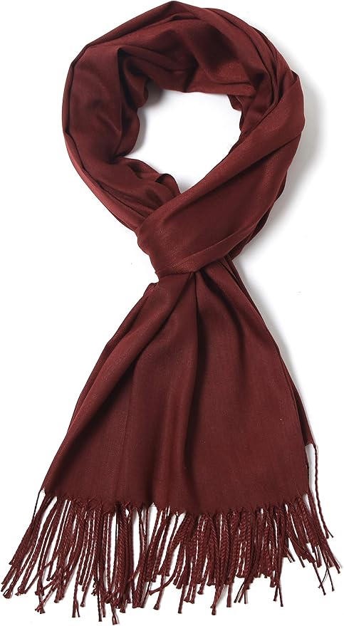 Cindy & Wendy Pashmina Shawls and Wraps Large Scarfs for Women Wedding Party Bridal Long Fashion Solid Shawl Wrap Fringes