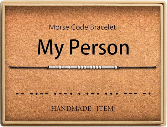 Lcherry Personalized Gift for Women Funny Morse Code Bracelet for Women Friendship Inspirational Gifts for Women