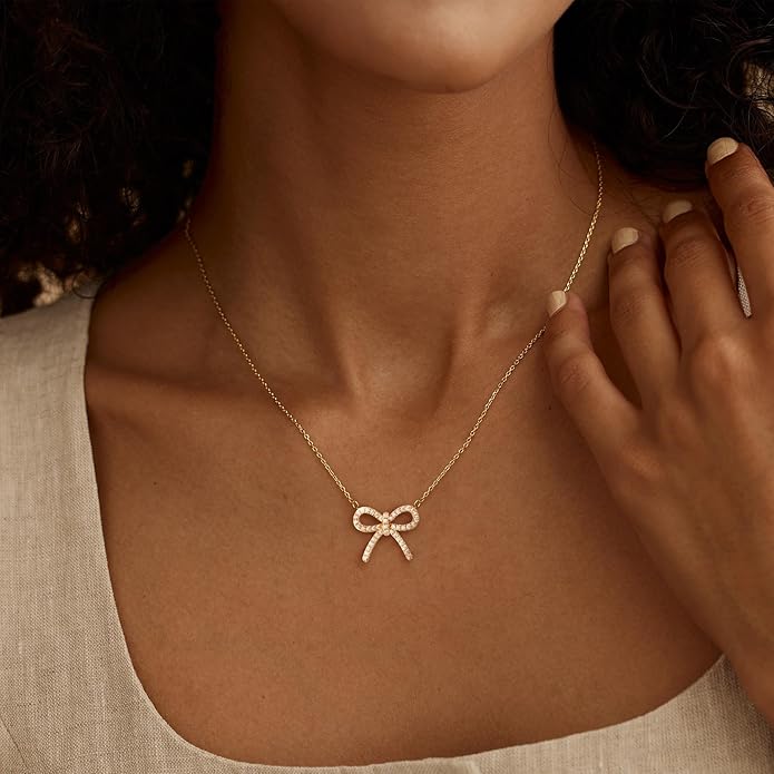Gold Necklace for Women-14K Gold Plated Bow,Dragon,Shell, Palm Tree, Seahorse, Conch Shell,Sardines, Cowboy Boot,Bat,Bunny Pendant Beachy Jewelry for Women Gifts