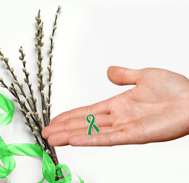 Green Ribbon Awareness Pins - Wholesale Pack Pins for Cerebral Palsy, Glaucoma, Mental Health, Bipolar Disorder, Organ Donation, Liver Cancer- Perfect for Gift-Giving and Fundraising
