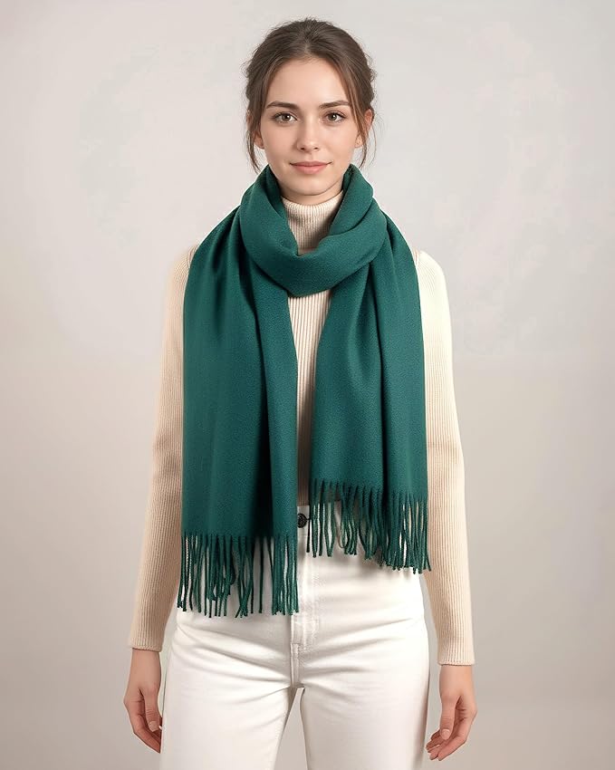 Achillea Warm Cashmere-Feel Winter Scarf – Pashmina Shawl Wrap, Blanket Scarf for Daily Wear, Travel & Cold Weather