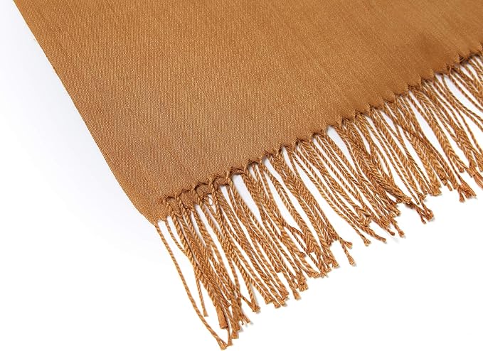 Cindy & Wendy Pashmina Shawls and Wraps Large Scarfs for Women Wedding Party Bridal Long Fashion Solid Shawl Wrap Fringes