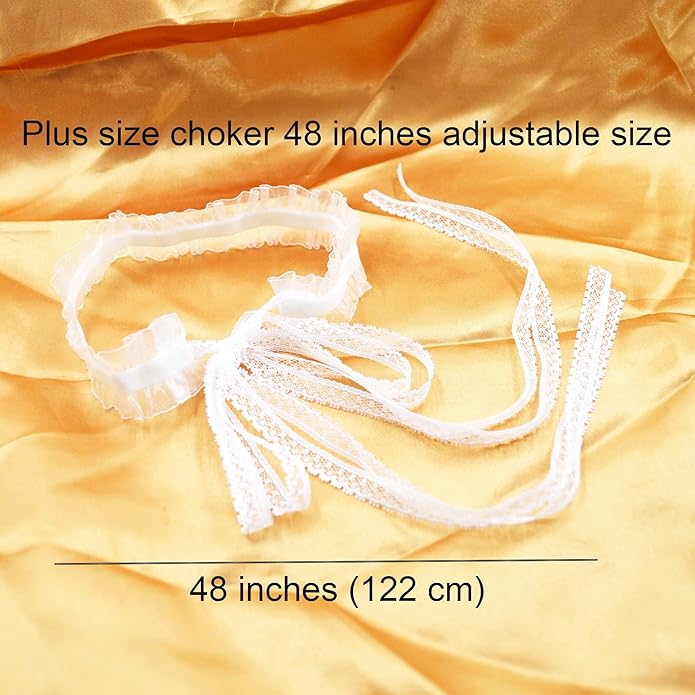 MOMOCAT Lace Choker Necklace for Women Bridal 90s Gothic Tatoo Choker Collar Kawaii Chocker Necklace Flower Ribbon Lolita Accessories