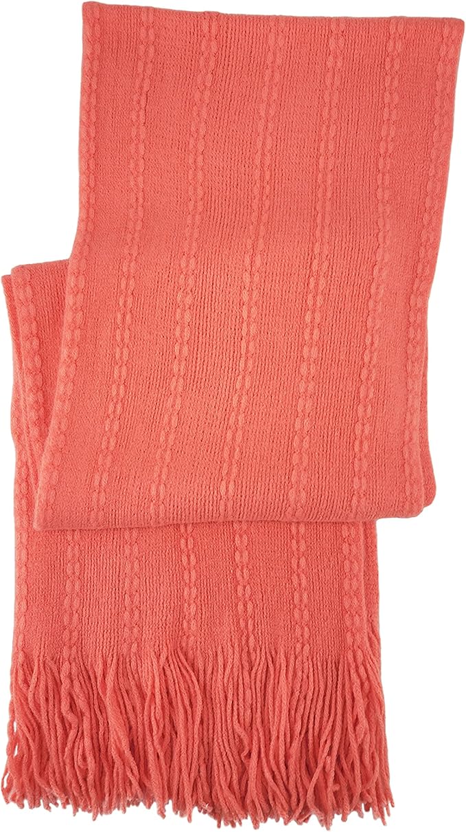 BRUCERIVER Women's Ultra Soft Knit Scarf & Glove Set Touchscreen Function Cable Design