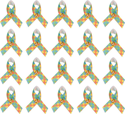 1/2/5/10/25/50/100pcs Satin Awareness Ribbon Pins (Pick your color), for Cancer & Disease Awareness, Bulk Quantities for Fundraising, Events, Gift Giving