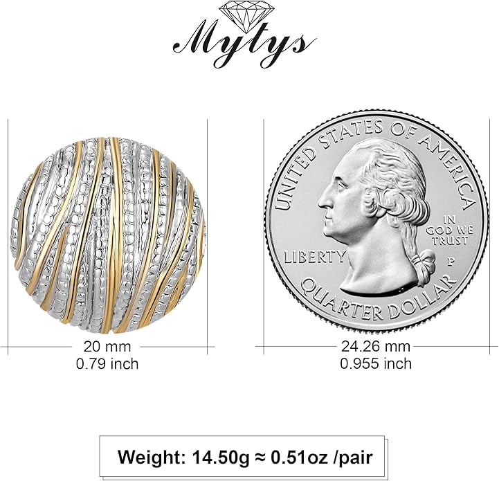 Two Tone Earrings for Women Gold and Silver Crossover Half Hoop Statement Earring Designer Stud Earrings