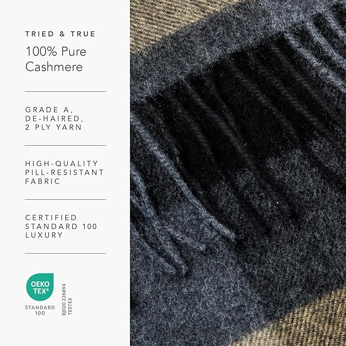 Fishers Finery Women's 100% Pure Cashmere Winter Scarf