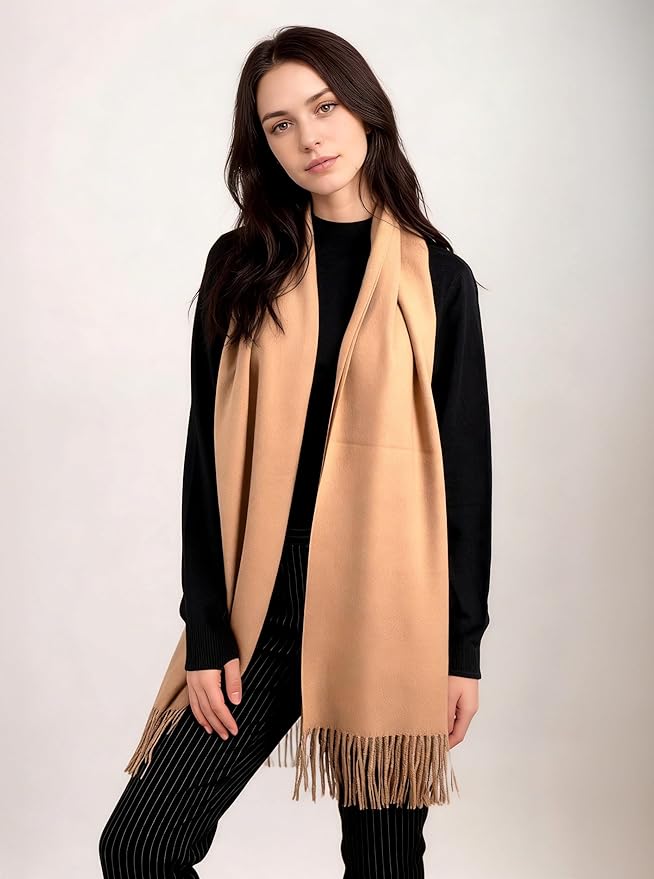 Achillea Warm Cashmere-Feel Winter Scarf – Pashmina Shawl Wrap, Blanket Scarf for Daily Wear, Travel & Cold Weather