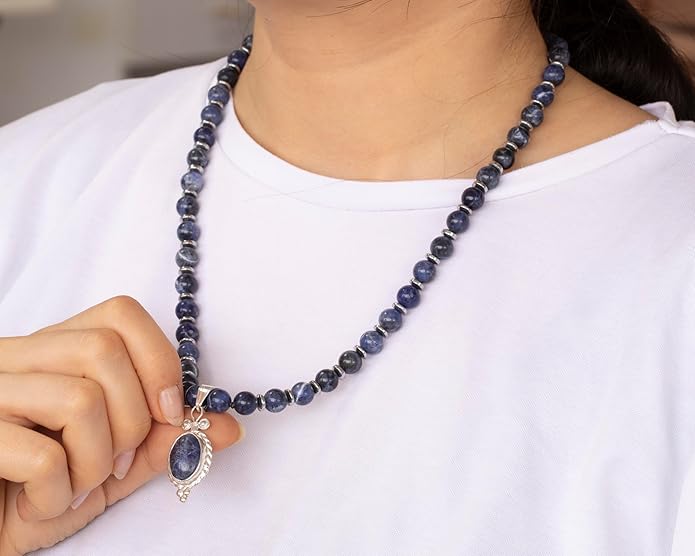 Natural Carnelian Agate Silver Pendant, Genuine Black Onyx Beaded Necklace, Gemstone Strong Necklace, 18x13 Cabachon, Fashion Dainty Jewelry, Healing Crystal Chakra Necklace, Minimalist Necklace