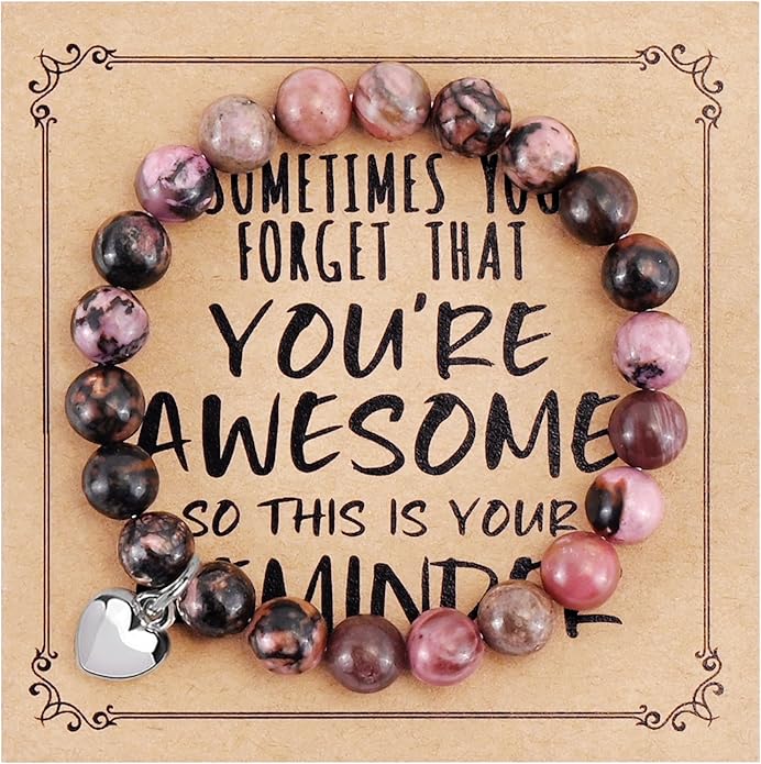 VIBILIA Cross Beaded Bracelets for Women, Inspirational Natural Heart Religious Bracelets for Women, Birthday Christian Gifts for Women on Thanksgiving Christmas Gifts