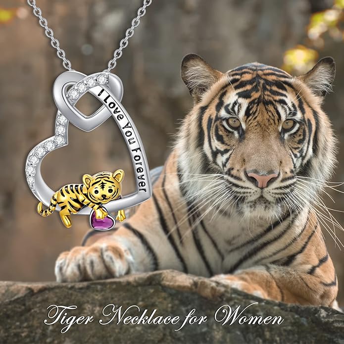 AOBOCO I Love You Forever Elephant/Koala/Sloth Cute Animal Heart Pendant Necklace with Austrian Crystal, Valentines Anniversary Birthday Jewelry Gift for Women