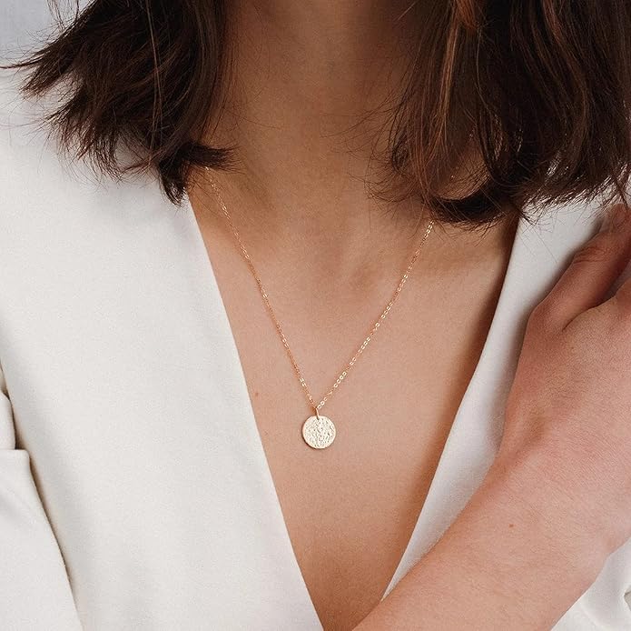 Collner 14K Gold Heart Pendant Necklace for Women Dainty Star Necklace Tiny Evil Eye Choker Necklace Boho Crescent Moon Necklace Minimalist Jewelry
