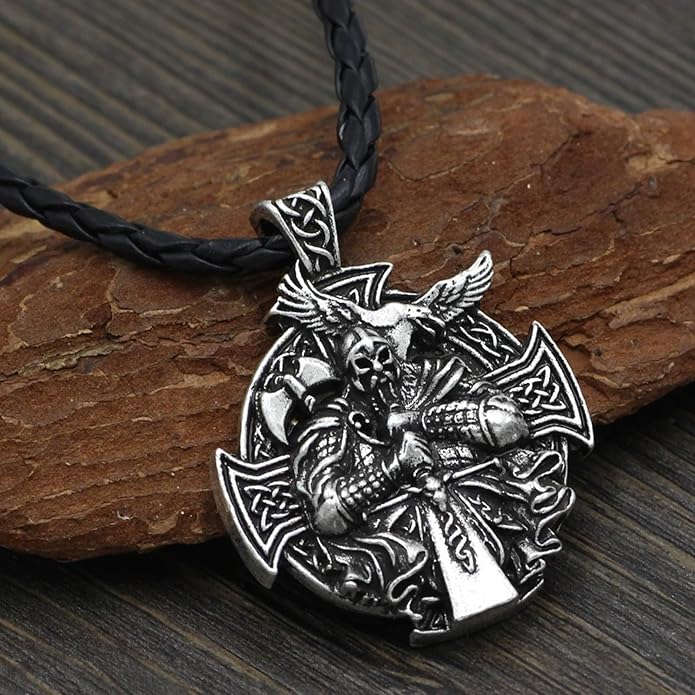 S925 Sterling Silver Viking Pendant, Norse Mythology Inspired Men's Jewelry, Perfect for Necklaces, Gift for Father's Day, Christmas, Birthday