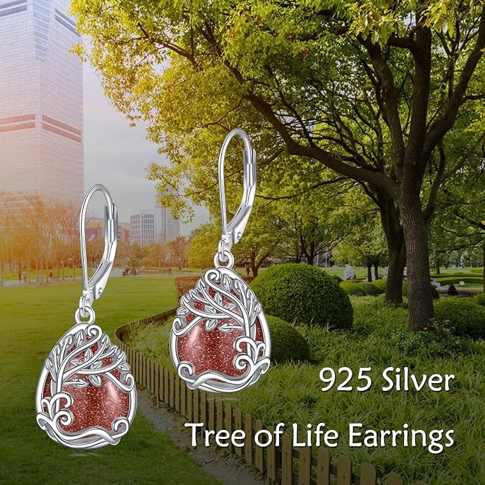 Moonstone Filigree Drop Dangle Teardrop Earrings 925 Sterling Silver Moonstone Leverback Earrings for Women Jewelry Gifts